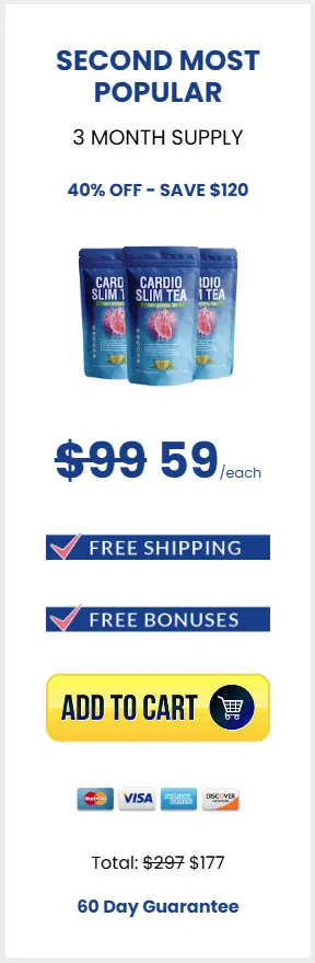 Cardio Slim Tea Buy 3 Bottle