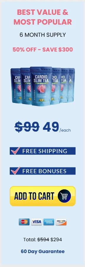 Cardio Slim Tea Buy 6 Bottle